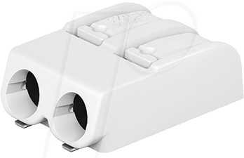 WAGO 2061-602 - SMD-Leiterplattenklemme, RM 6 mm, 2-pol, weiß