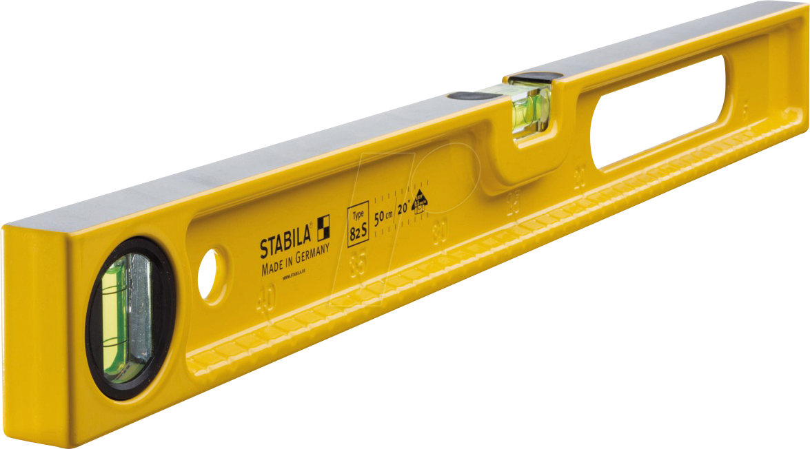 STABILA 02594 - Wasserwaage mit Durchgrifföffnung, Type 82 S, 500 mm