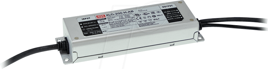 MW XLG-200-L-AB - LED-Trafo, 200 W, 300 V DC, 700 mA, dimmbar, 3-in-1