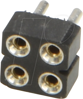 W+P 256-004-2 - Präzisionsbuchsenleiste/IC Leisten , gerade, RM 2,54, 2x2-polig