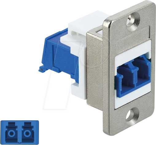 DELOCK 91096 - LC Duplex Einbaubuchse / Buchse, Laserschutz