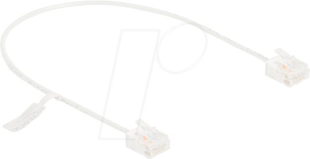 DELOCK 80772 - Patchkabel Cat.6 UTP, Ultra Slim, 0,3 m, weiß