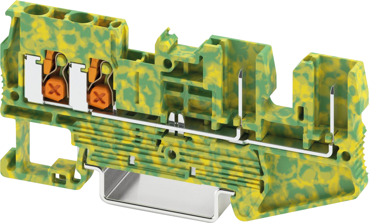 XT 2,5 QU 2P GG - XT 2,5-QUATTRO/2P-PE - Schutzleiter-Reihenklemme