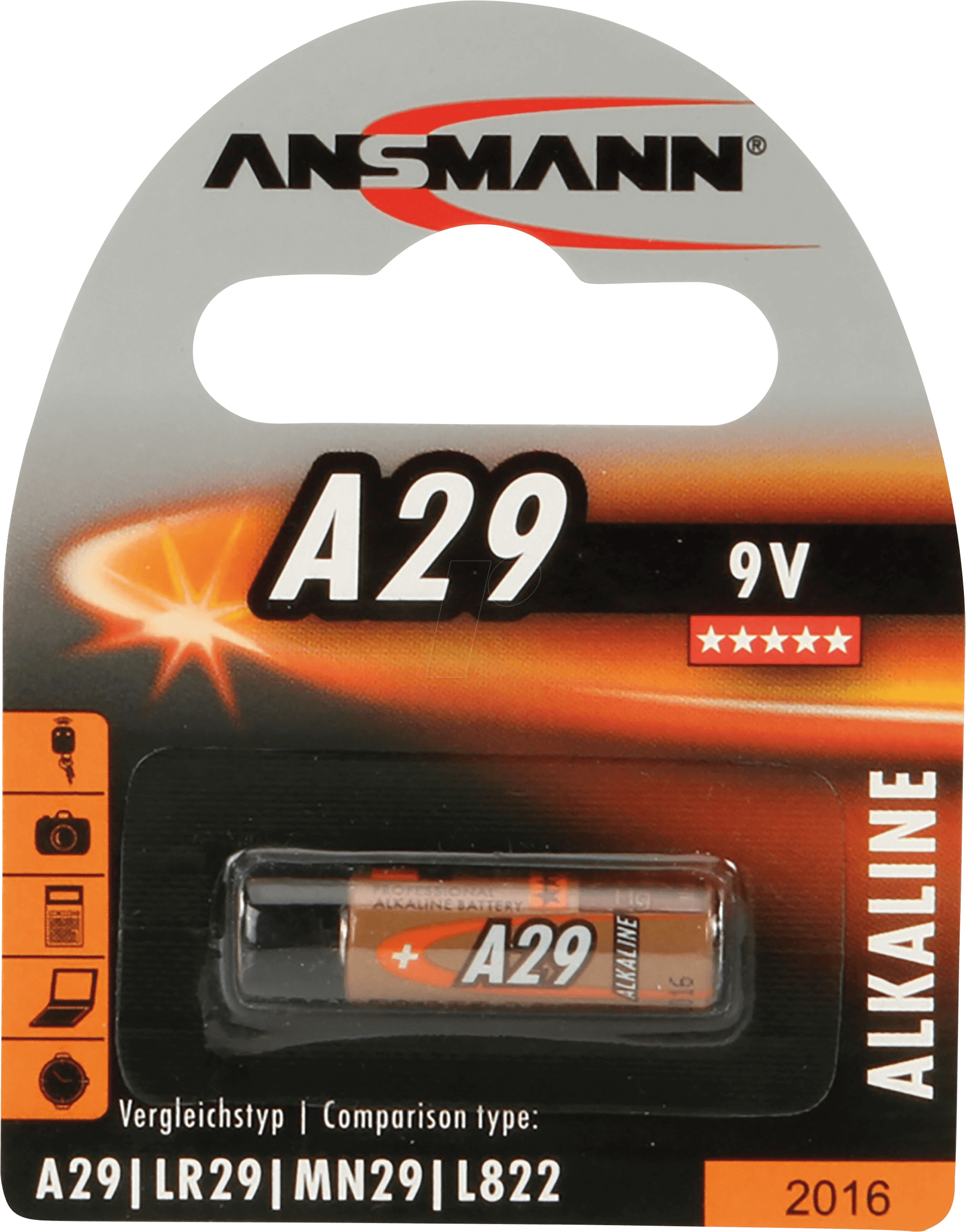 ANS 1510-0008 - Alkaline Batterie, A29, 1er-Pack