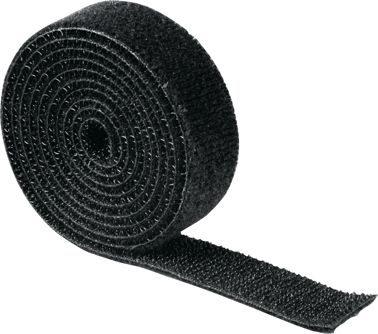KLETT 1000 - Klettband auf Rolle, 1 m x 19 mm, schwarz