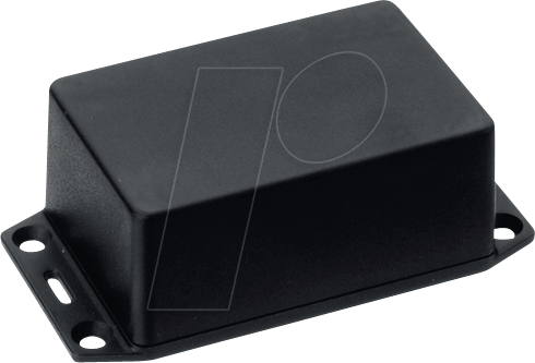 1591XXAFLBK - Flanschgehäuse, Serie 1591, 51 x 100 x 25 mm, schwarz