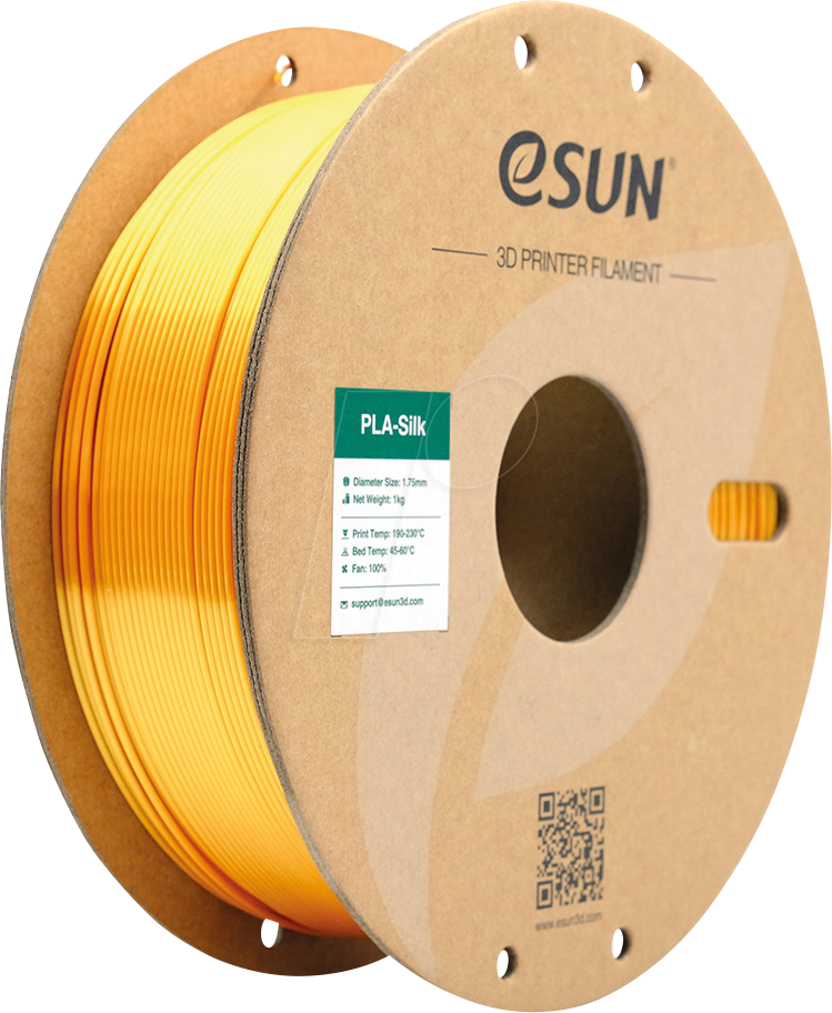 ESUN 72204263 - Filament, PLA-Silk, 1,75 mm, gold, 1 kg