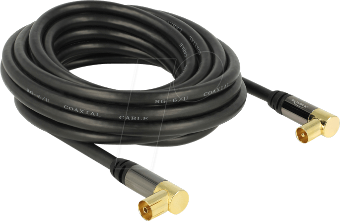 DELOCK 88917 - Anschlusskabel, IEC, 90° gewinkelt, 5 m