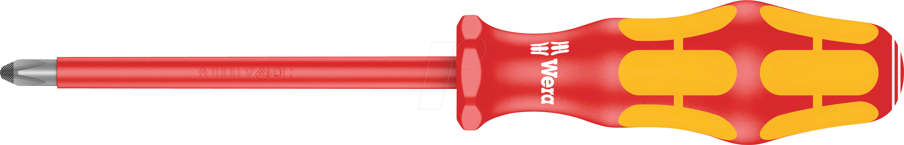 WERA 05020133001 - Schraubendreher Kraftform Plus, Kreuzschlitz (PH) 2