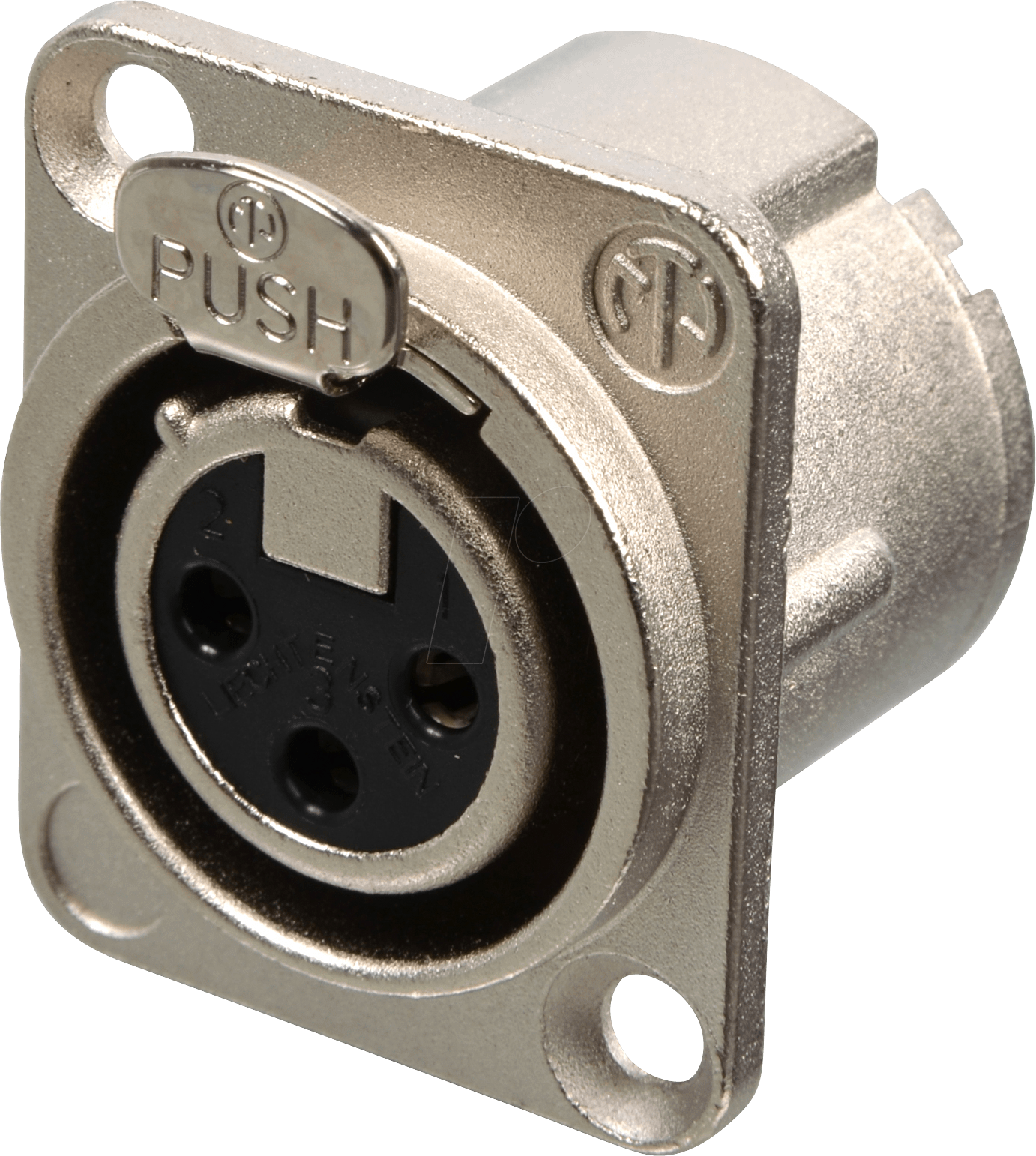 NEUTRIK NC3FDLX - XLR Einbaubuchse, 3-polig, Silber, vernickelt, Löt