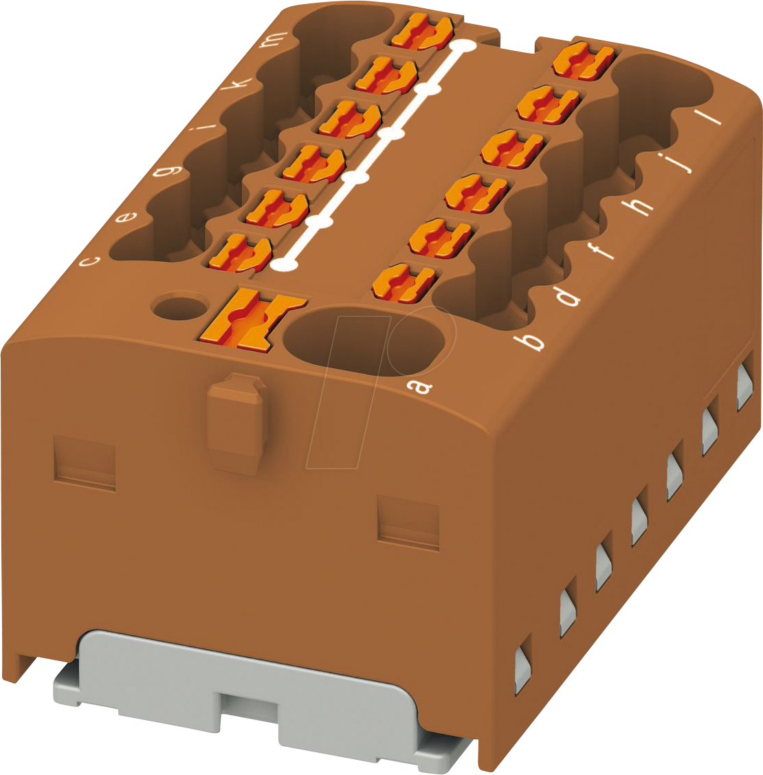 PHOE 1046964 - Verteilerblock PTFIX, 4/12x1,5, braun