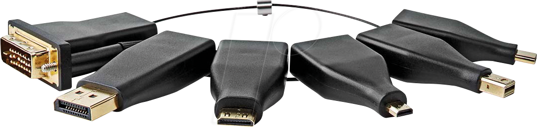 N CCGB34999BK - 4K HDMI Adapterring mit 6 Adaptern