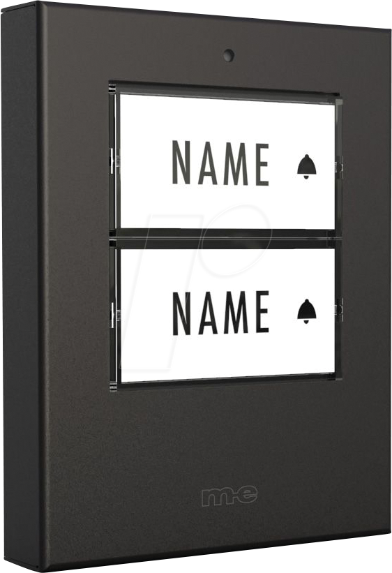 ME KTF 2 EA - Klingeltaster, 2-Familienhaus, Edelstahl anthrazit