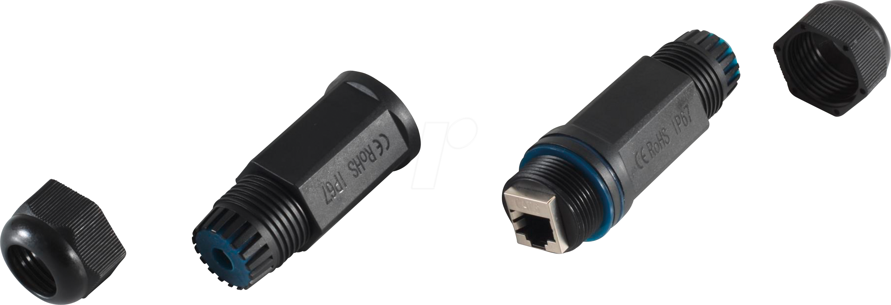 SHVP BS08-01042 - Patchkabelkupplung Verbinder Cat.6, IP67, Outdoor