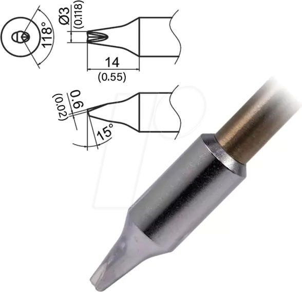 HAK T37-DR3 - Aktiv-Lötspitze T37-DR3, 3,0 mm, rille