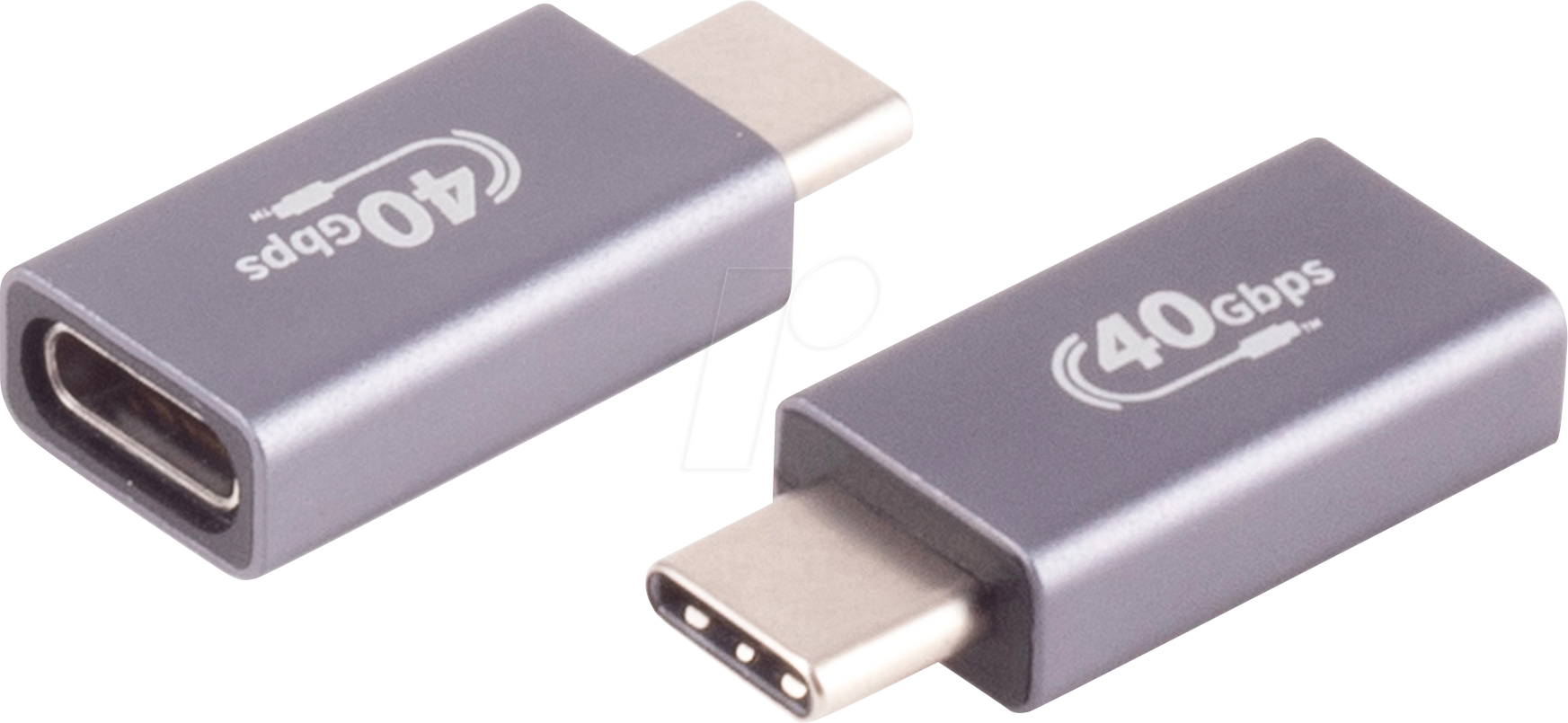 Thumbnail - SHVP BS13-60004 - Adapter USB 4.0 C Stecker > Buchse, Metall