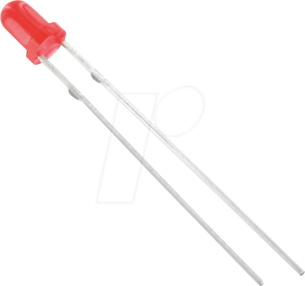 3004R1D-EHB-A - LED 3mm, bedrahtet, rot, 150 mcd, 60°