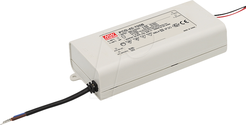 Thumbnail - MW PCD-40-350B - LED-Trafo, 37 W, 70 - 108 V DC, 350 mA, AC-Dimmung