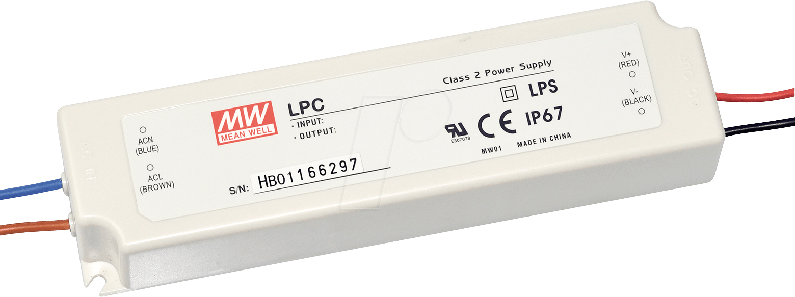 MW LPC-60-1050 - LED-Trafo, 50 W, 9 - 48 V DC, 1050 mA