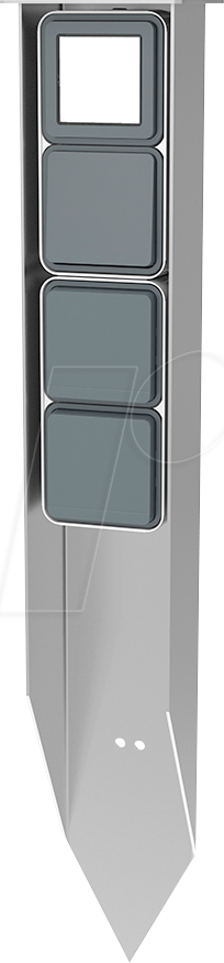 JEHOKA 68449245 - Steckdosenspieß B 6.4, 1 Leuchte, 1 Schalter, 2 Steckdosen