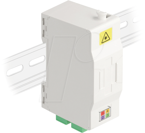 DELOCK 88097 - LWL Anschlussdose, Hutschiene, mit Spleißhalter, 4x SC Simplex