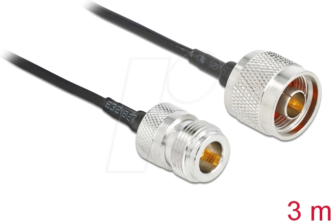 DELOCK 90476 - N Stecker zu N Buchse LMR/CFD100 3 m