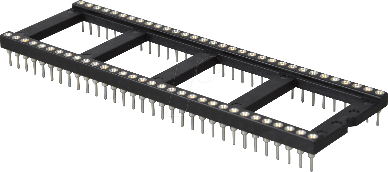 GS 64P - IC-Sockel, 64-polig, superflach, gedreht, vergold.