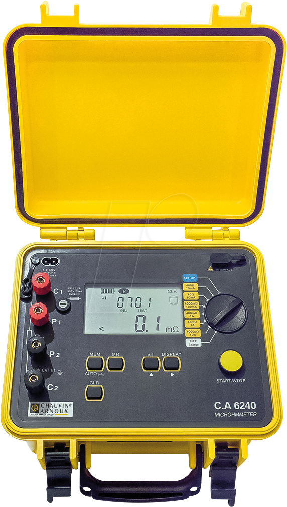 Thumbnail - CHAU P01143200 - Mikroohmmeter C.A 6240, 400 µOhm - 400 Ohm, 10 A
