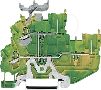 WAGO 2022-2237 - 2-Leiter/2-Pin-Basisklemme, 2,5 mm², grün-gelb
