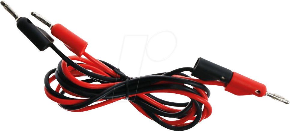 PEAKTECH 7045 - Messleitung, 4 mm Bananenstecker, rot / schwarz