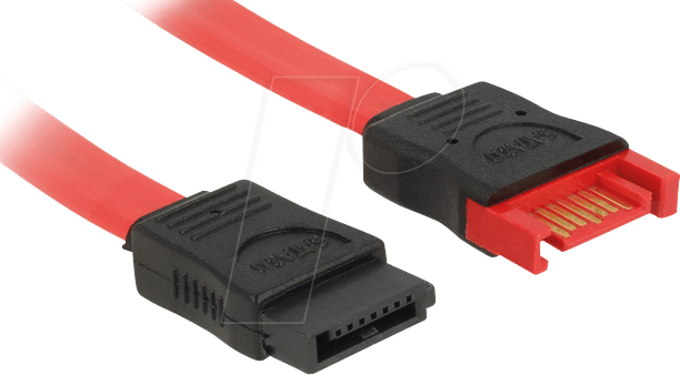 DELOCK 83956 - Kabel SATA 6 Gb/s St. > SATA Bu. 100 cm rot
