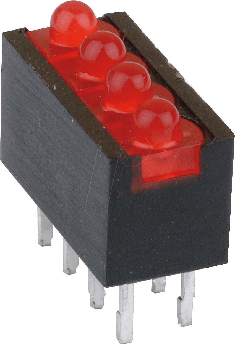 MEN RTZ 2040R - 4-fach LED-Array, rot, Ø 2mm, stehend