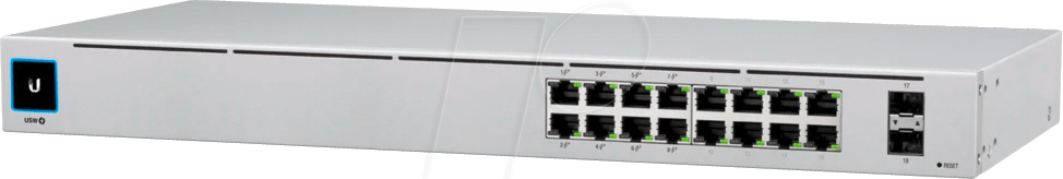Thumbnail - UBI USW-16-POE - Switch, 18-Port, Gigabit Ethernet, PoE+, SFP