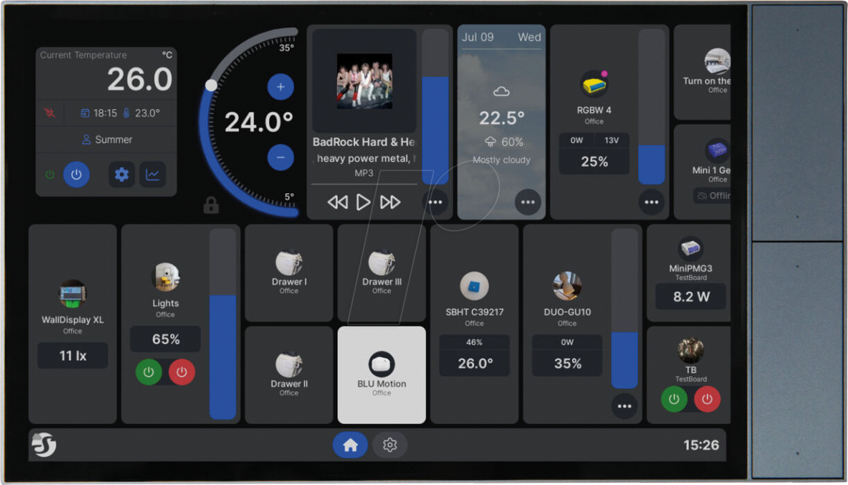 SHELLY WD XL G - Shelly Wall Display XL, grau