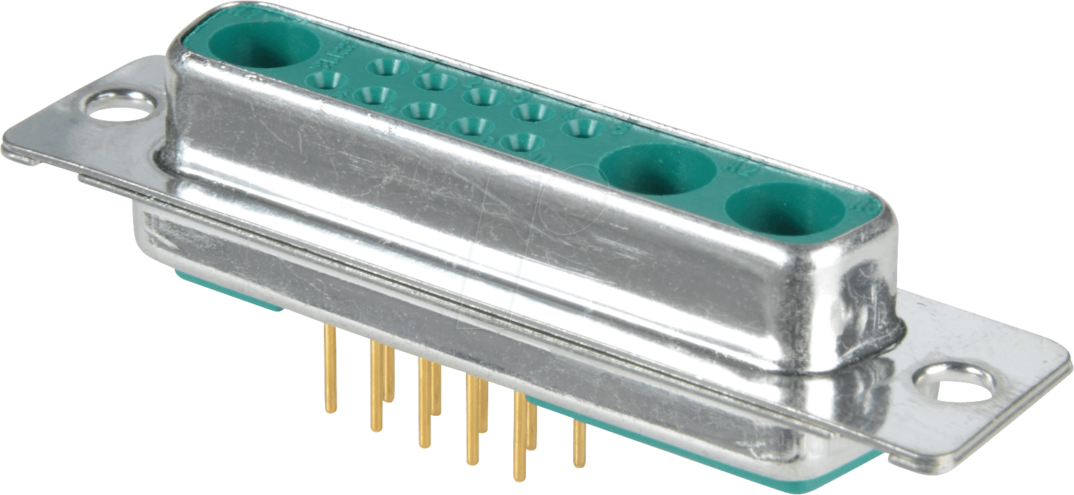 MIX-BUG 13W3 - D-SUB-Koax Buchse für Mischbestückung, gerade