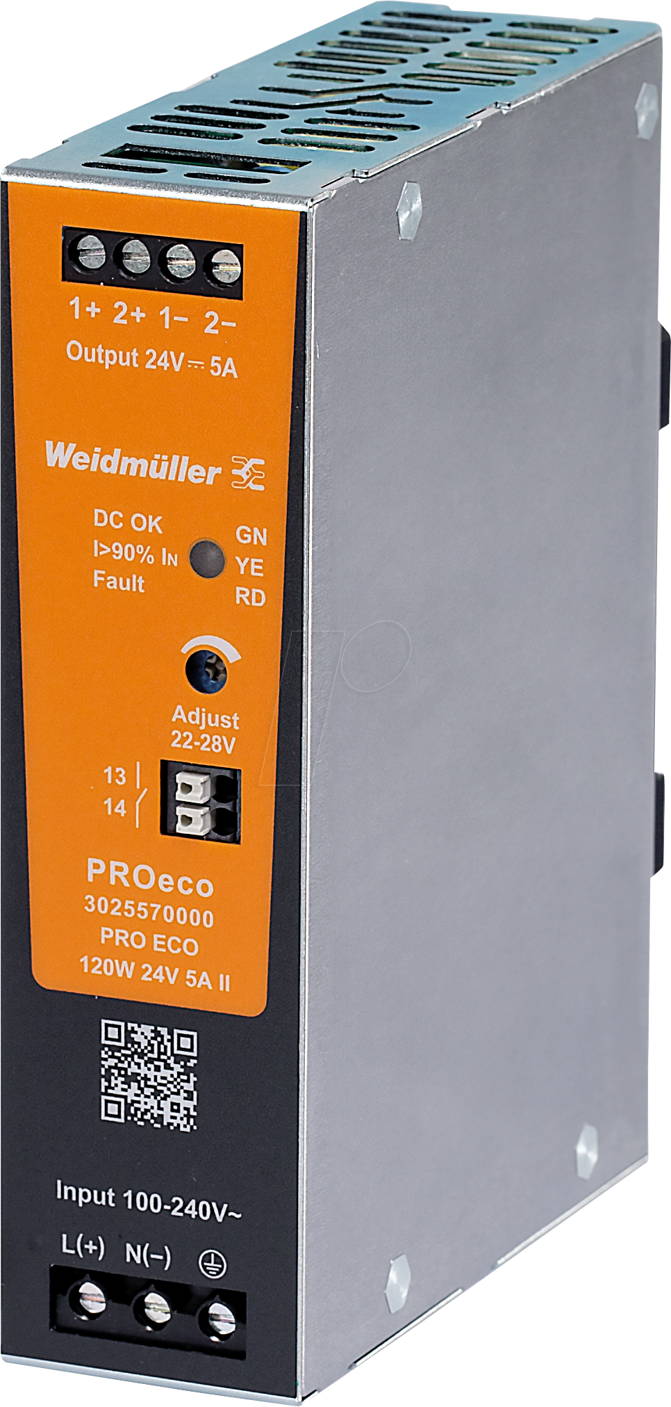 WEID 3025570000 - Schaltnetzteil Hutschiene, PROeco II , 120 W, 24 V ,5 A
