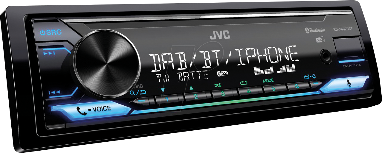 JVC KD-X482DBT - DAB+ Autoradio mit USB, Bluetooth und Vario Colour