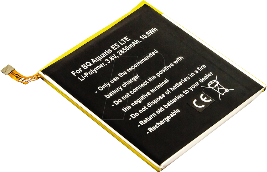 AKKU 10312 - Smartphone-Akku für BQ-Geräte, Li-Po, 2850 mAh