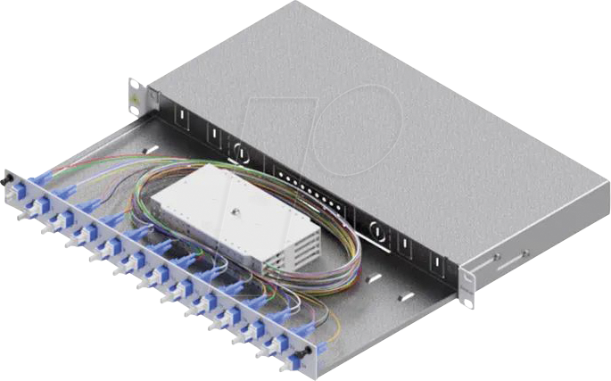 LSB1C335 - 19'' LWL Spleißbox, 1HE, 24 Ports, 24x LC-Duplex, OS2