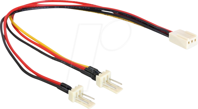 DELOCK 89343 - Kabel Molex 3 Pin Buchse > 2 x Molex 3 Pin Stecker (Lüfter) 22 c