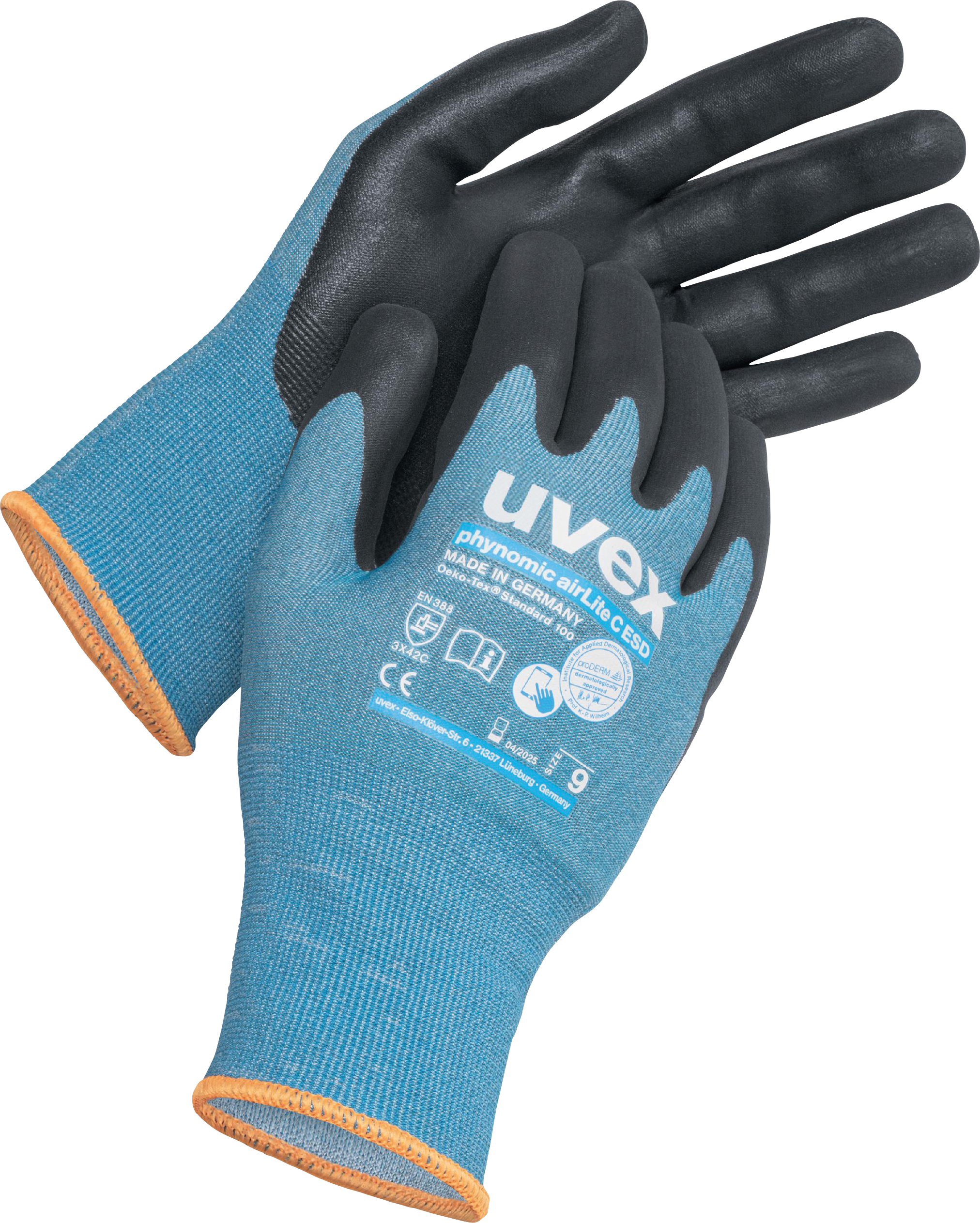 Thumbnail - UVEX 6008412 - Schutzhandschuh uvex phynomic airLite C ESD 60084 Größe 12