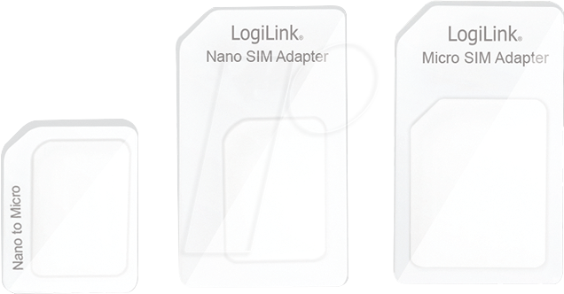 LOGILINK AA0047 - SIM Karten Adapter, 3-in-1