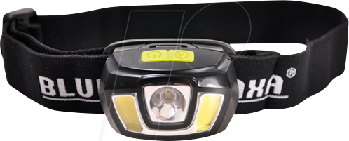 BLULAXA 48605 - LED-Stirnleuchte, 250 lm, schwarz / gelb, IP54, 3x AAA (Micro)