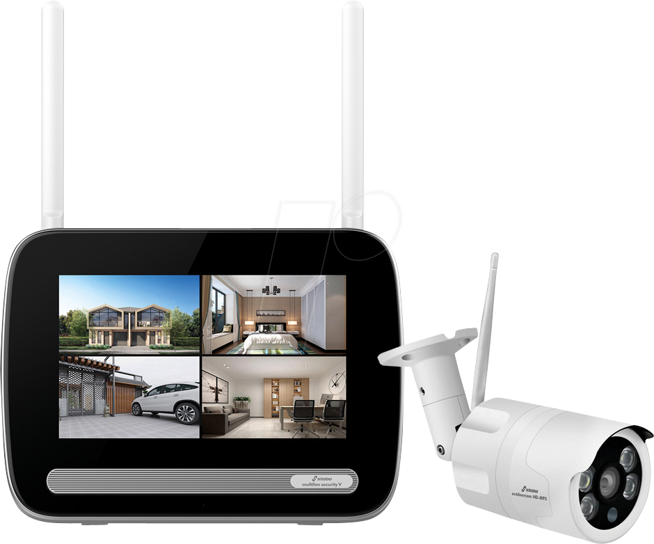 Thumbnail - STABO 51136 - Überwachungskamera-Set, IP, außen