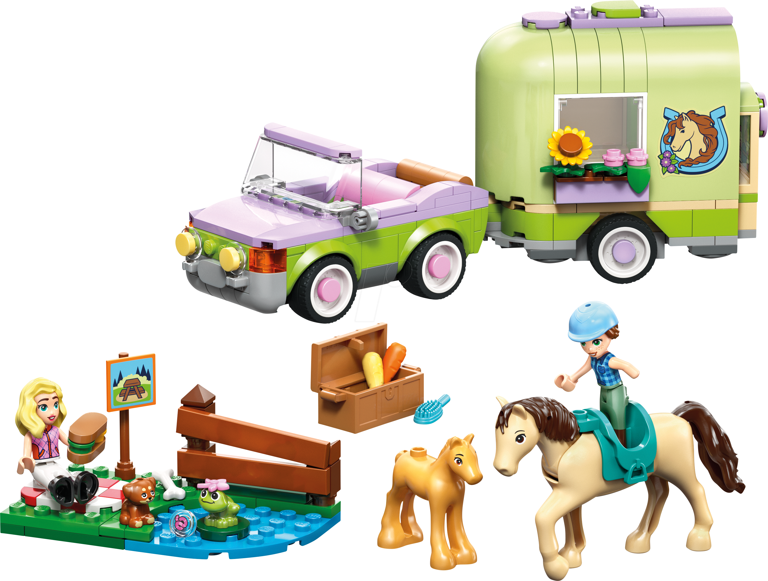 LEGO 42695 - LEGO® Friends - Pferd und Fohlen mit Pferdeanhänger