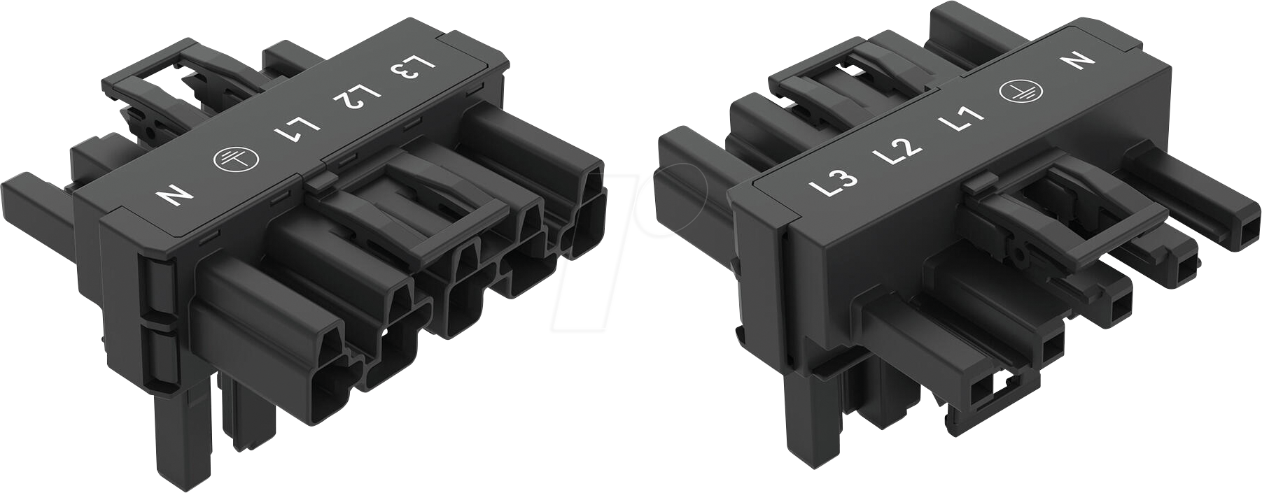 WAGO 770-622 - WINSTA® MIDI T-Verteiler, 5-pol, mit 3 Verriegelungsklinke