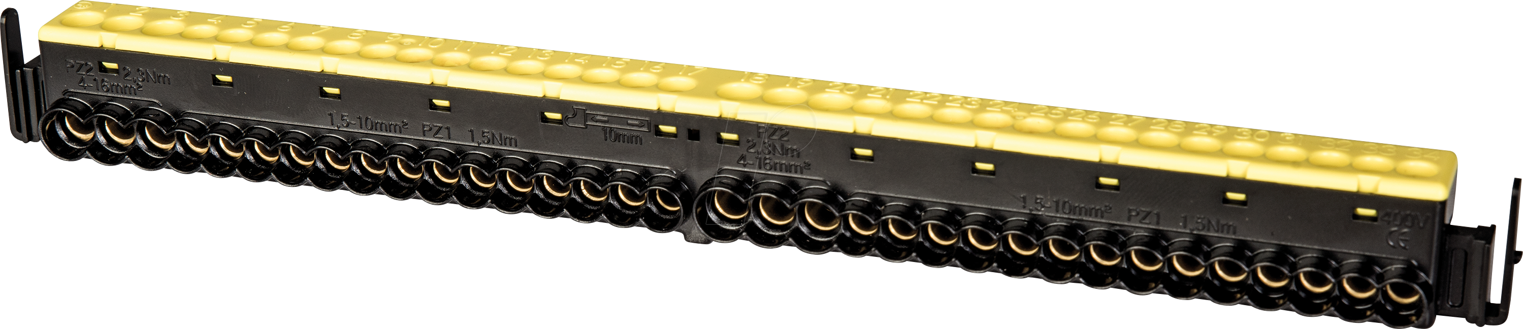 KPE34 - PE-Schraubklemme, 6x 4-16 mm², 28x 1,5-10 mm²