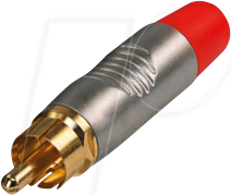 REAN RF2C-AU2 - Cinch(RCA) Kabelstecker, vergoldete Kontakte, vernickeltes Gehäu