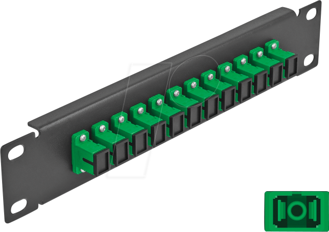 Thumbnail - DELOCK 66761 - LWL Patchpanel, 10'', 12-Port, SC Simplex, 1HE, schwarz
