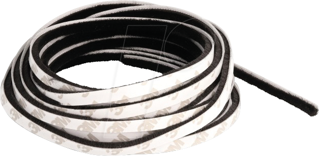 DELOCK 66892 - Bürstenstreifen selbstklebend 5 mm - Länge 5 m schwarz